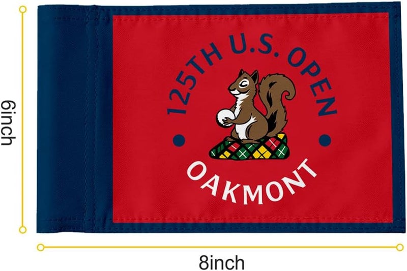 2BUT Oakmont Country Club Golf Pin PGA Flag Practic Putting Green Golf Flag For Backyard Garden Double-Sewn 600D Nylon Miniature Pin Flag Regulation Tube Flag(D 8"X6") - Image 2